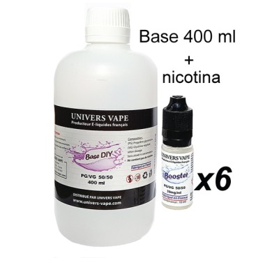 Base 400 ml e nicotina liquidi 3mg