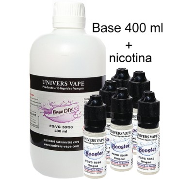 Base 400 ml e nicotina liquidi DIY