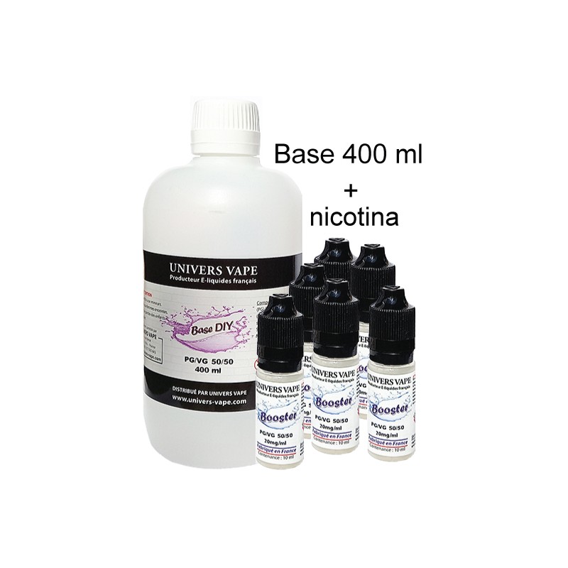 Base 400 ml e nicotina liquidi DIY