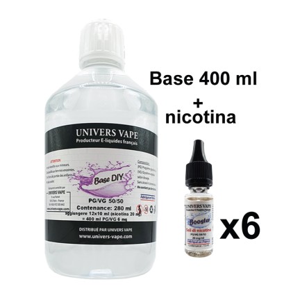 Base 400 ml e nicotina liquidi 3mg